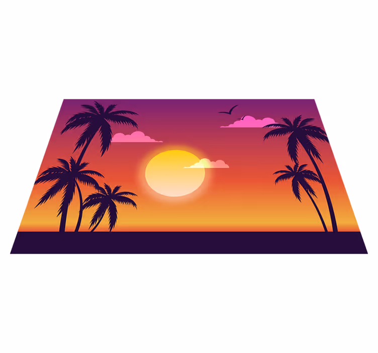 70-tallet solnedgang 70-tallet solplatemat - Tenstickers