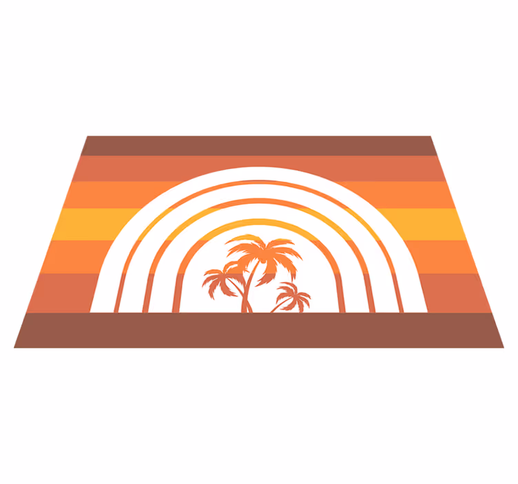 Spisebrikke moderne retro solnedgangsbuer - Tenstickers