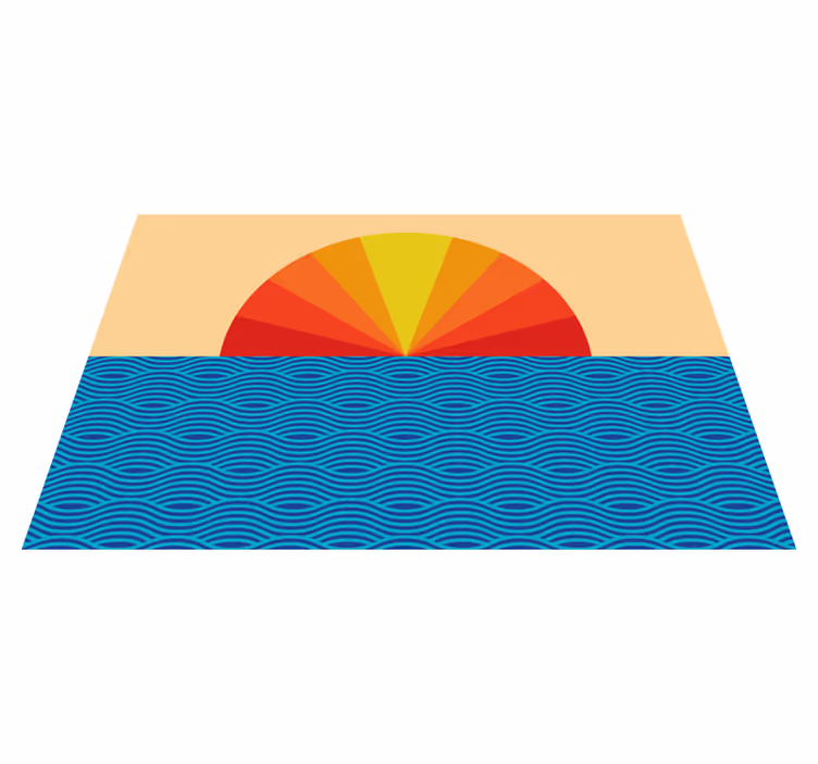 Vintage solnedgang 70-tallets solbrikke - Tenstickers