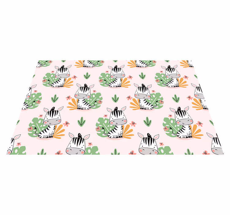 Vakker sebra for barn sebra placemats - Tenstickers
