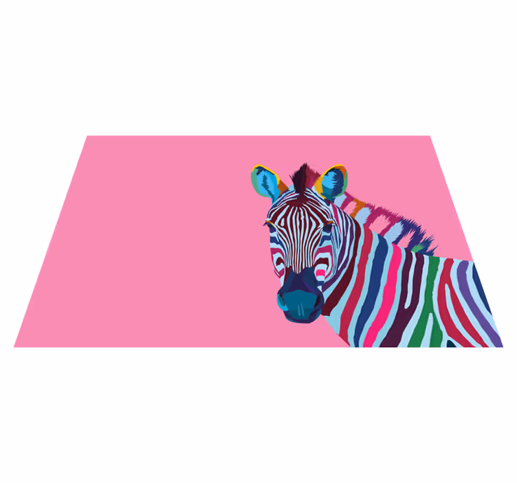 Pop-art sebra vinyl spisebrikker - Tenstickers