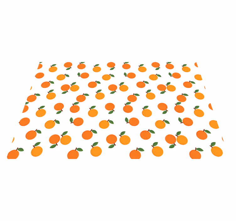 Spisebrikke original med oransje fruktmønster - Tenstickers