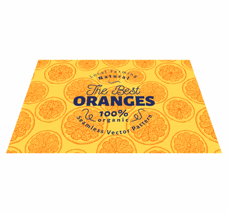 Spisebrikke original med organisk oransjemønster - Tenstickers