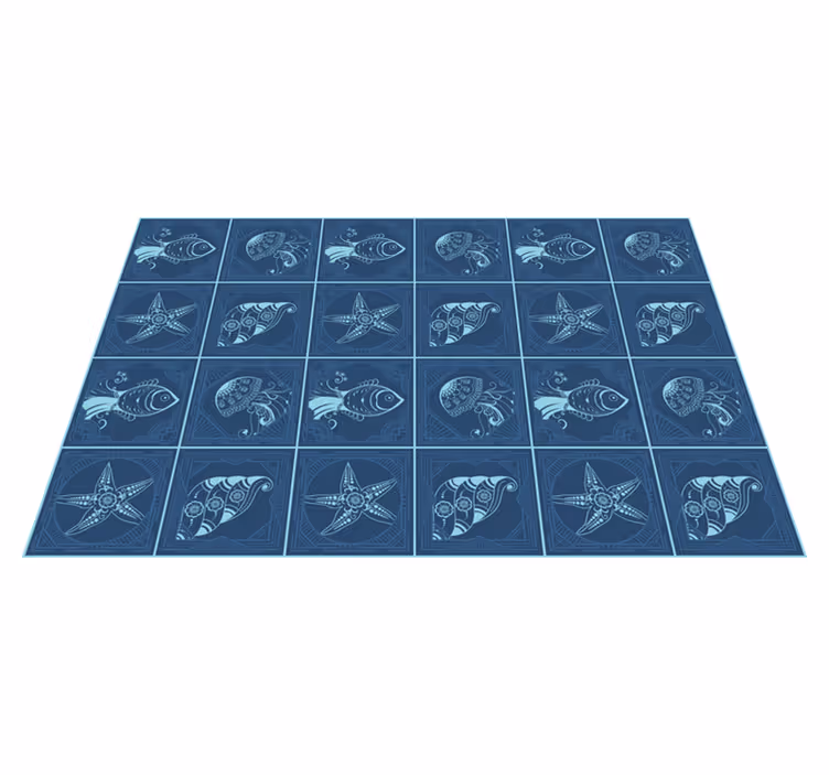 Spisebrikke original maritimt mønster - Tenstickers