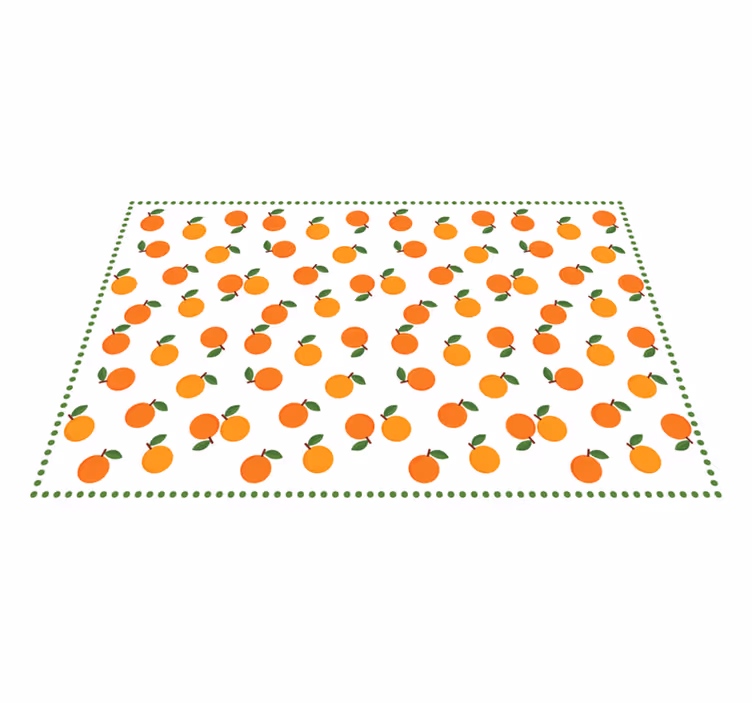 Mantel elegante appelsiner ramme sitrus placemats - Tenstickers