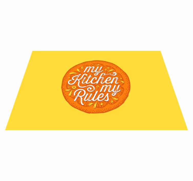 Mantel oransje hånd tegne kjøkken sitat placemats - Tenstickers