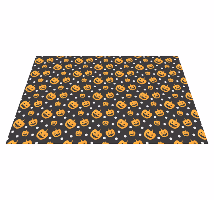 Skumle gresskar og søte prikker halloween bordbrikke - Tenstickers