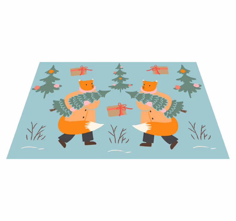 To revbærende grener juleplattemat - Tenstickers