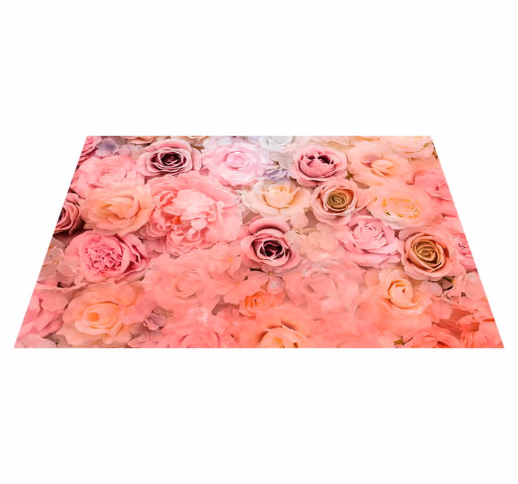 Spisebrikke tekstur med blomsterrose mønster - Tenstickers