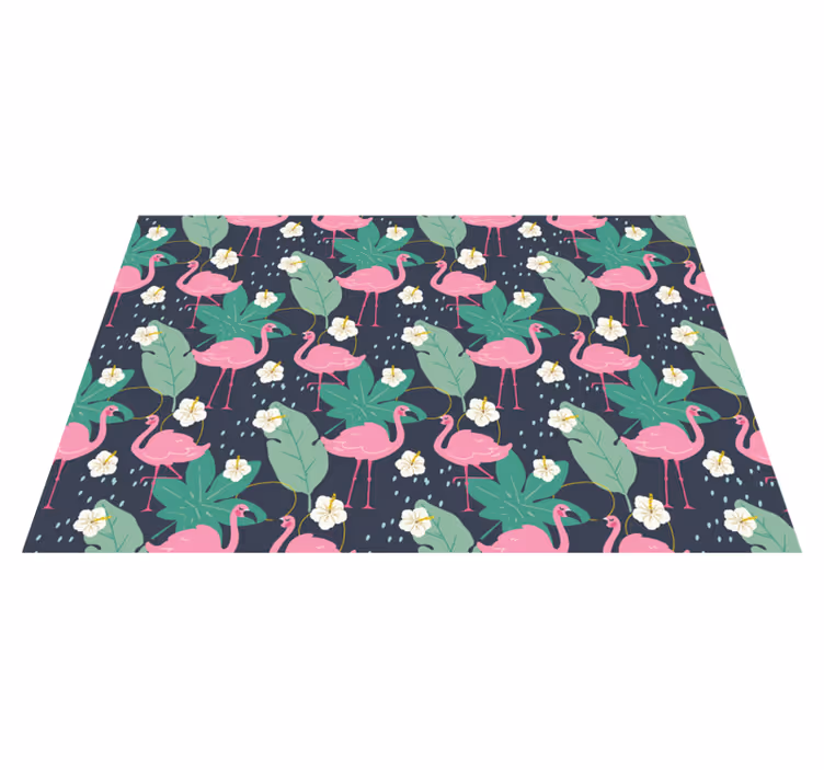 Spisebrikke original med flamingo bladmønster - Tenstickers