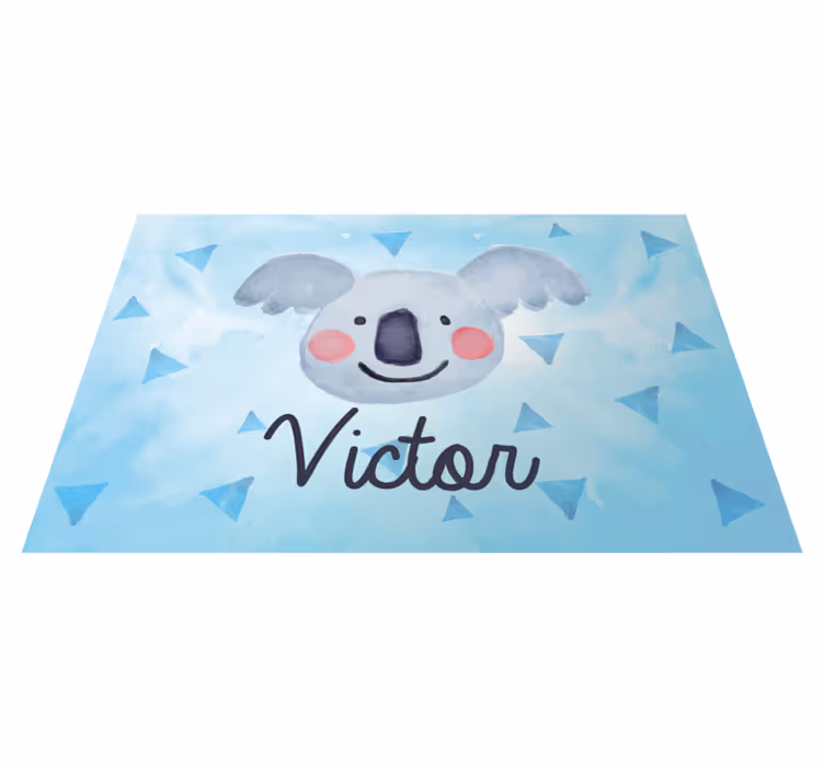 For barn koala med navn personlige spisebrikker - Tenstickers