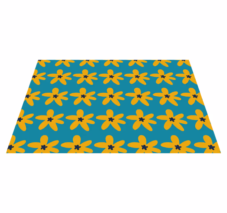 Gule blomster originale spisebrikker - Tenstickers