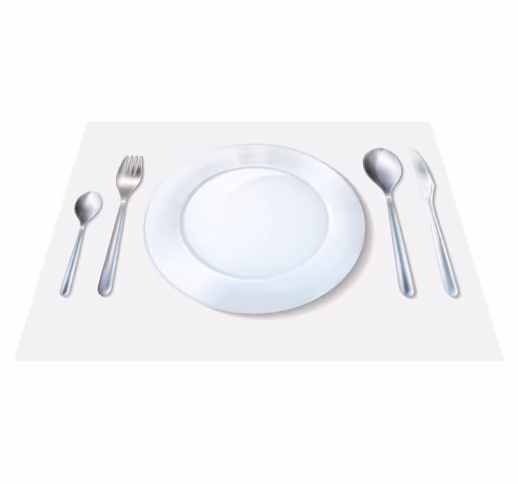 Spisebrikke moderne elegant borddekking - Tenstickers