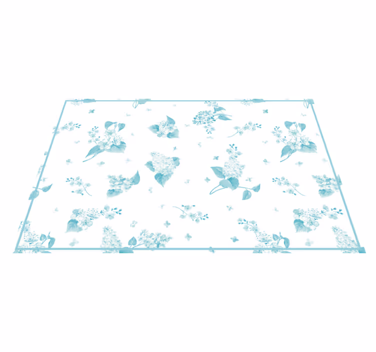 Spisebrikke moderne med blomsterdesign - Tenstickers
