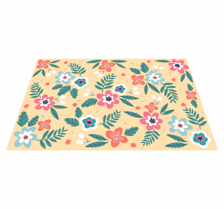 Retro blomst originale spisebrikker - Tenstickers