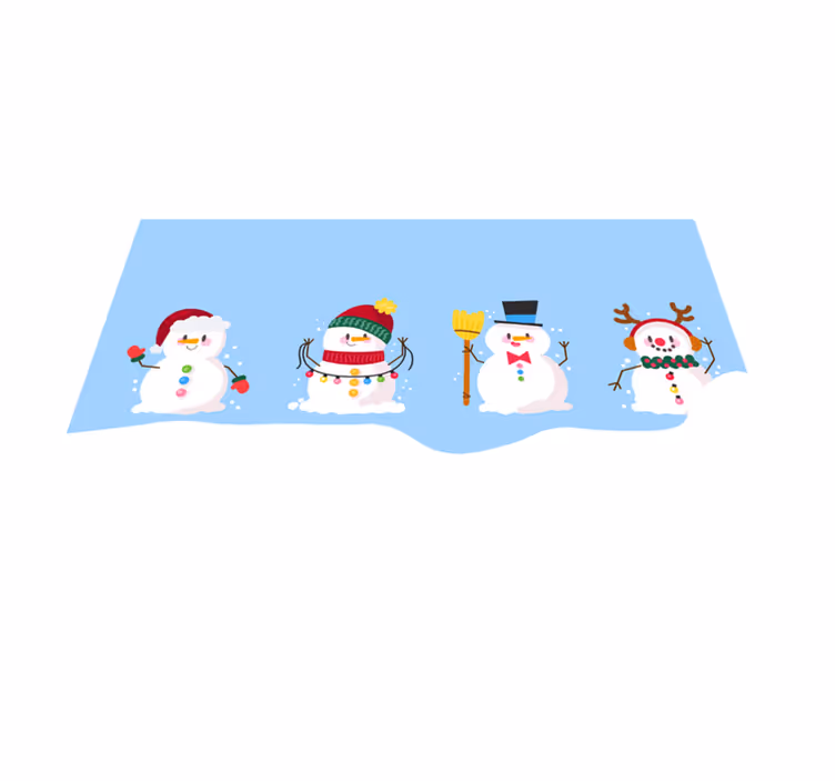 Snømann samling spisebrikke jul - Tenstickers