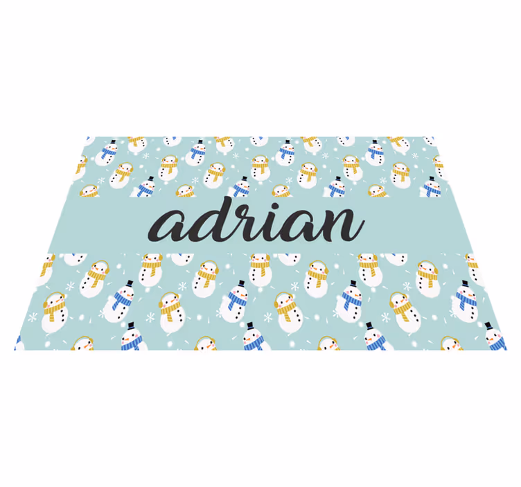 Spisebrikke jul snømann personlig design - Tenstickers