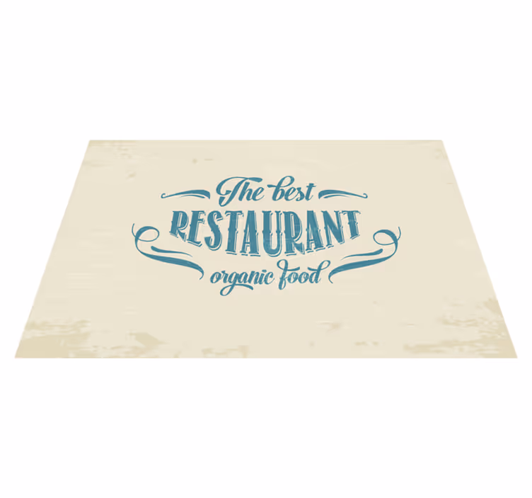 Spisebrikke tekster økologisk restaurantmat - Tenstickers