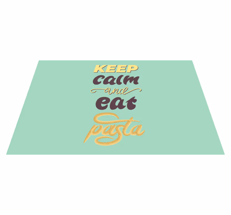 Hold deg rolig pasta sitatmat - Tenstickers