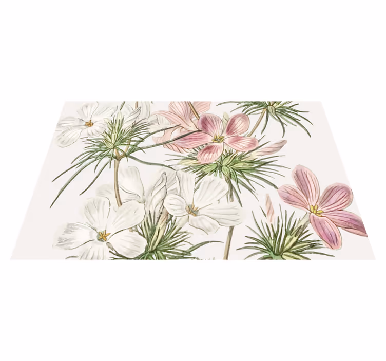 Spisebrikke original blomster botanisk arrangement - Tenstickers