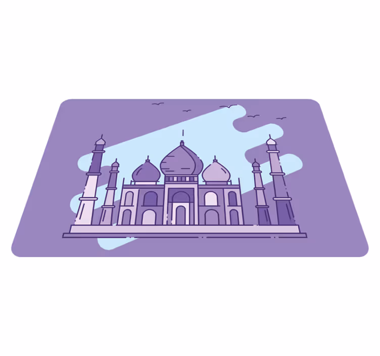 Spisebrikke moderne taj mahal silhuett - Tenstickers