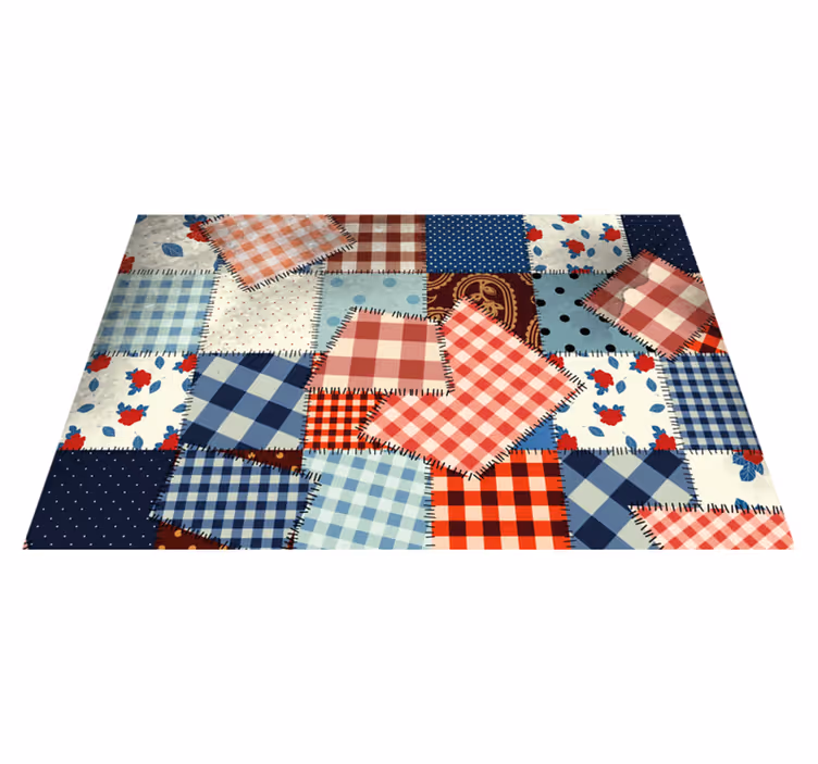 Spisebrikke tekstur med lappeteppe design - Tenstickers
