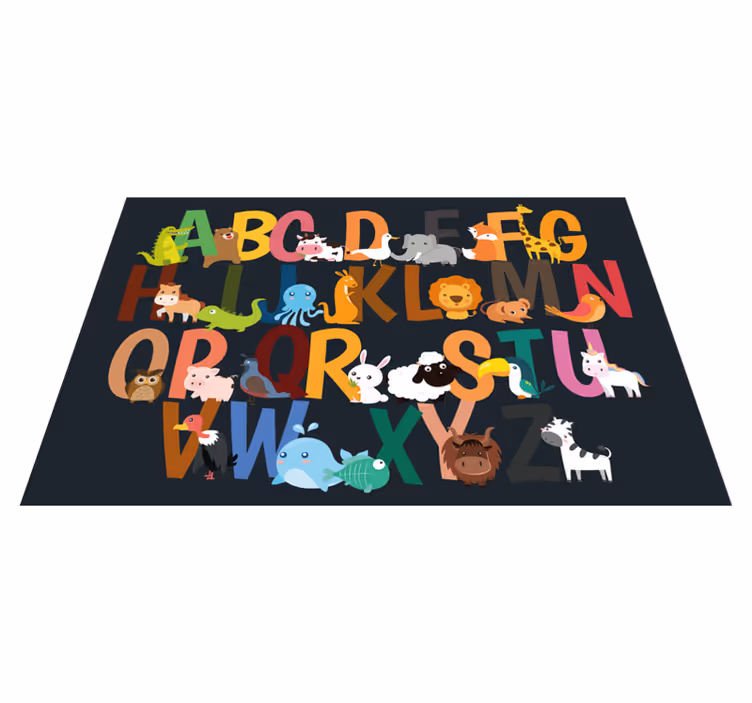 Dyr alfabet engelsk barn spisebrikker - Tenstickers