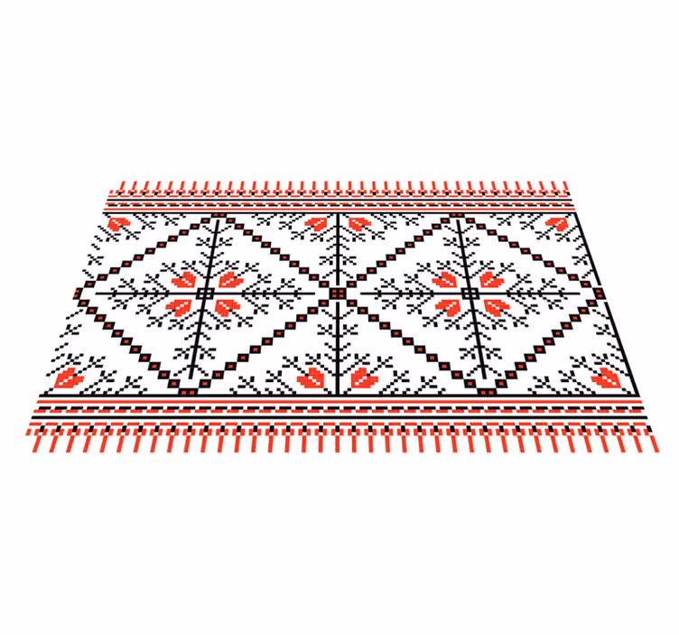 Spisebrikke original geometrisk blomsterdesign - Tenstickers