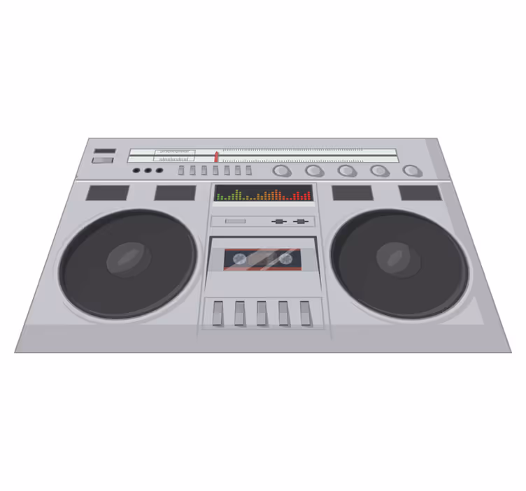 Spisebrikke original retro boombox stil - Tenstickers