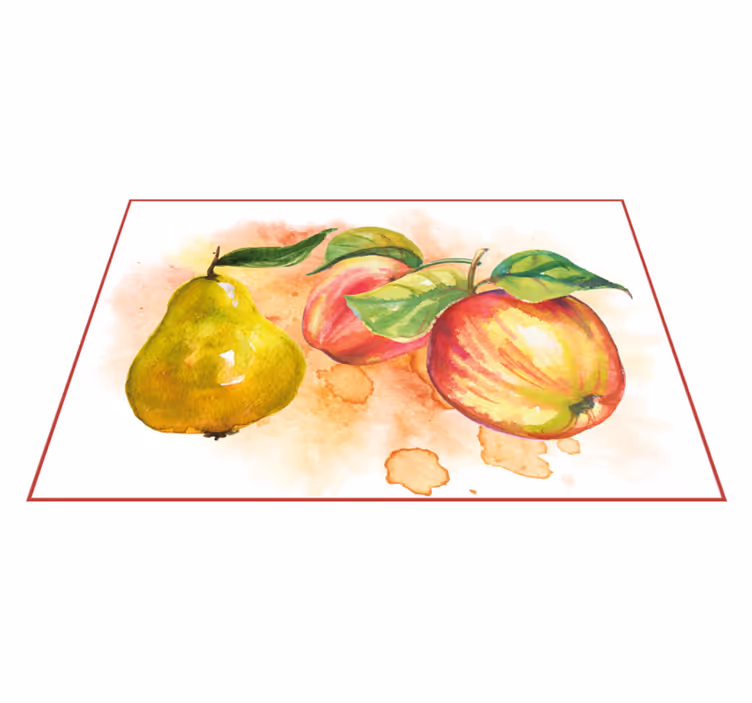 Spisebrikke original frukt akvarell kunst - Tenstickers