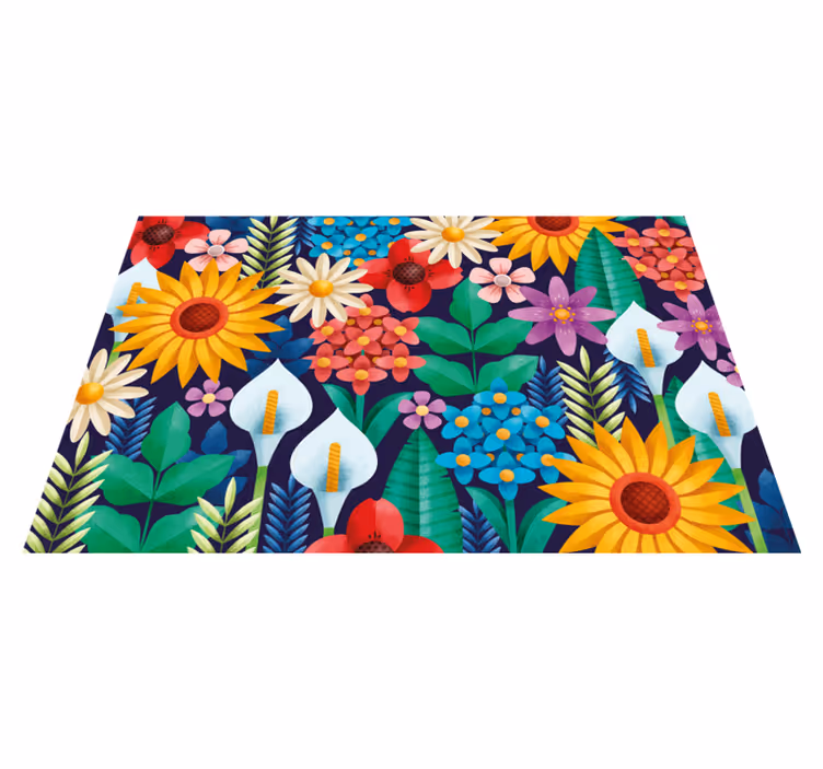Spisebrikke original livlig blomsteroppsats - Tenstickers