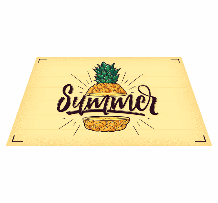 Spisebrikke tekster sommerananas grafikk - Tenstickers