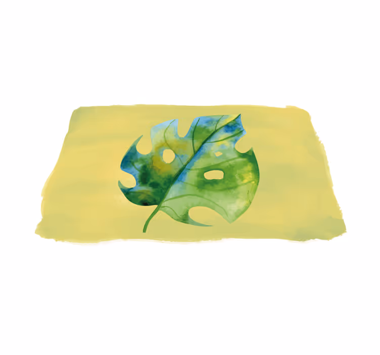 Spisebrikke original monstera bladdesign - Tenstickers