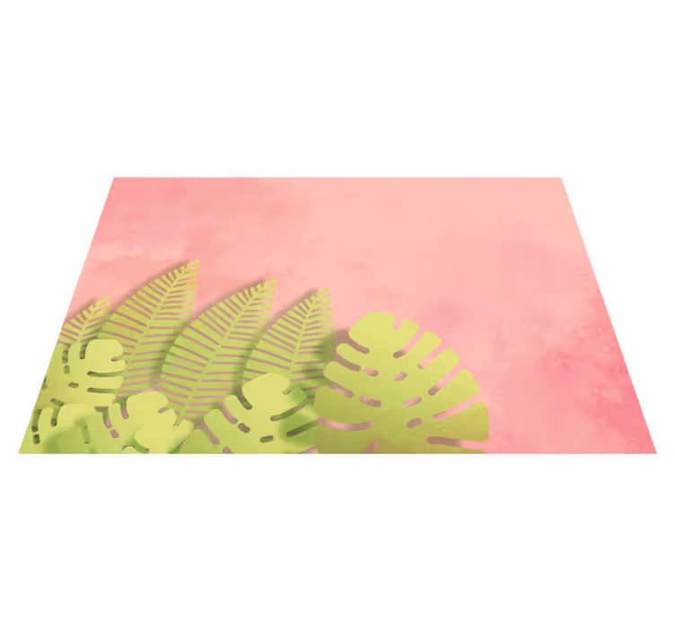Spisebrikke original botanisk bladarrangement - Tenstickers