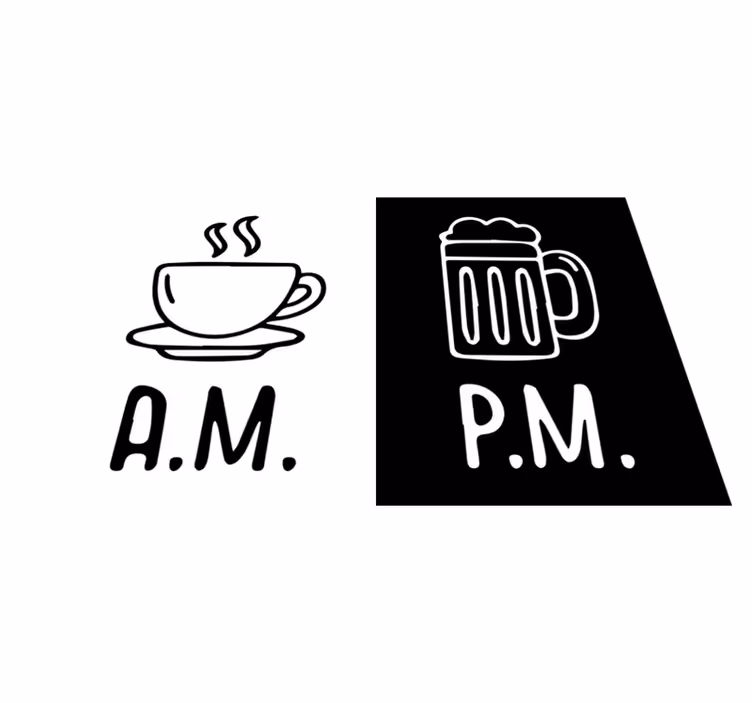 Kaffe Øl kontrast spisebrikke tekster - Tenstickers