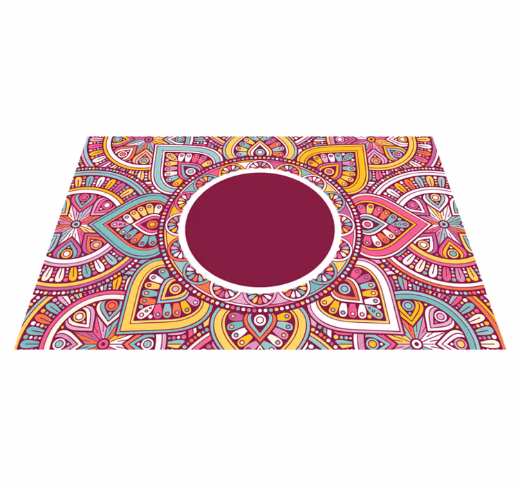 Spisebrikke original fargerikt mandala mønster - Tenstickers