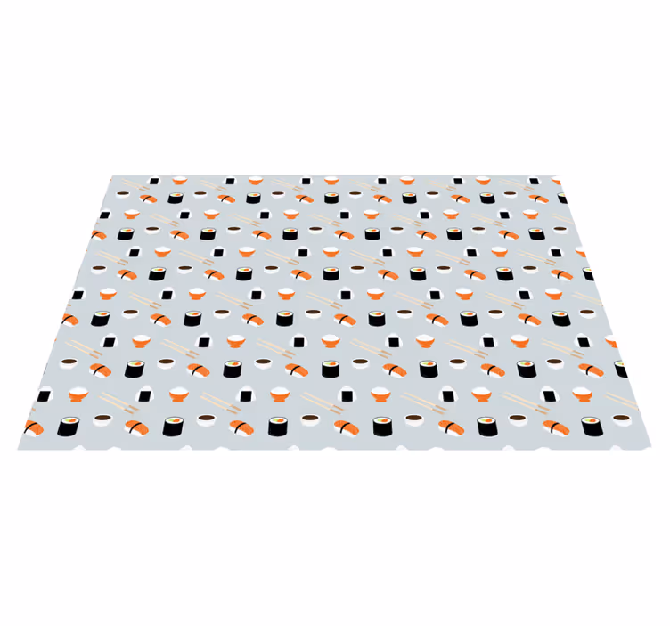 Søte sushi vinyl spisebrikker - Tenstickers