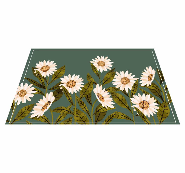 Spisebrikke original med tusenfryd blomsterdesign - Tenstickers