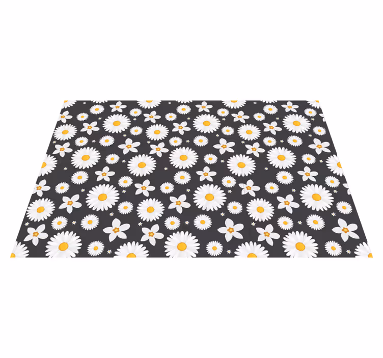Spisebrikke tekstur med tusenfryd blomsterdesign - Tenstickers