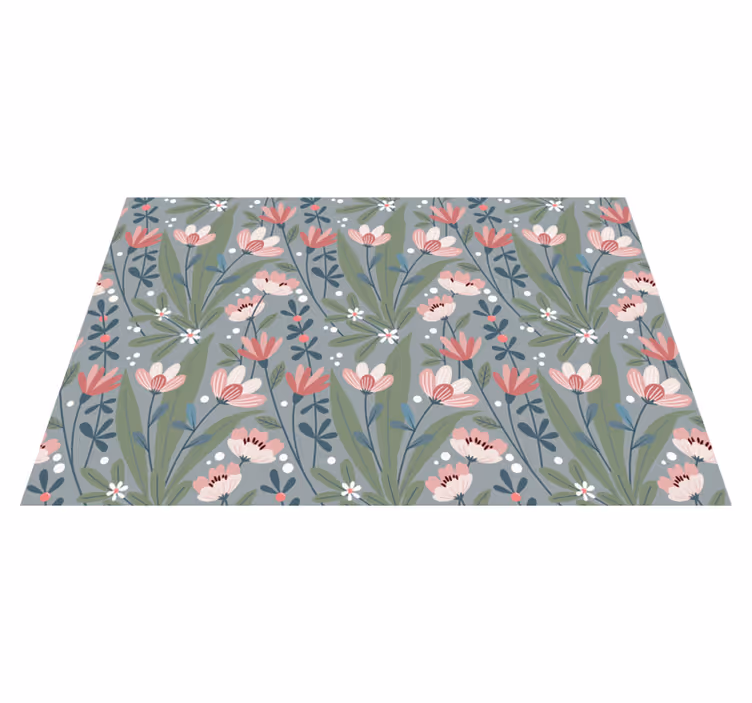 Spisebrikke original blomsterdesign - Tenstickers