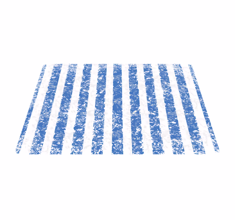 Blå striper og hvit bakgrunn spisebrikke elegant - Tenstickers