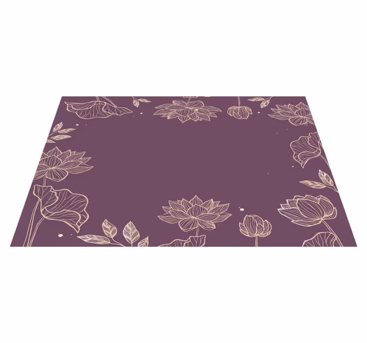 Spisebrikke elegant med blomsterlotusmønster - Tenstickers
