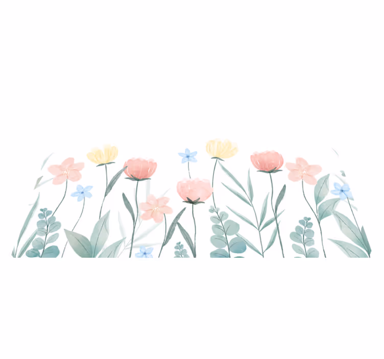 Spisebrikke original blomsterfarger arrangement - Tenstickers