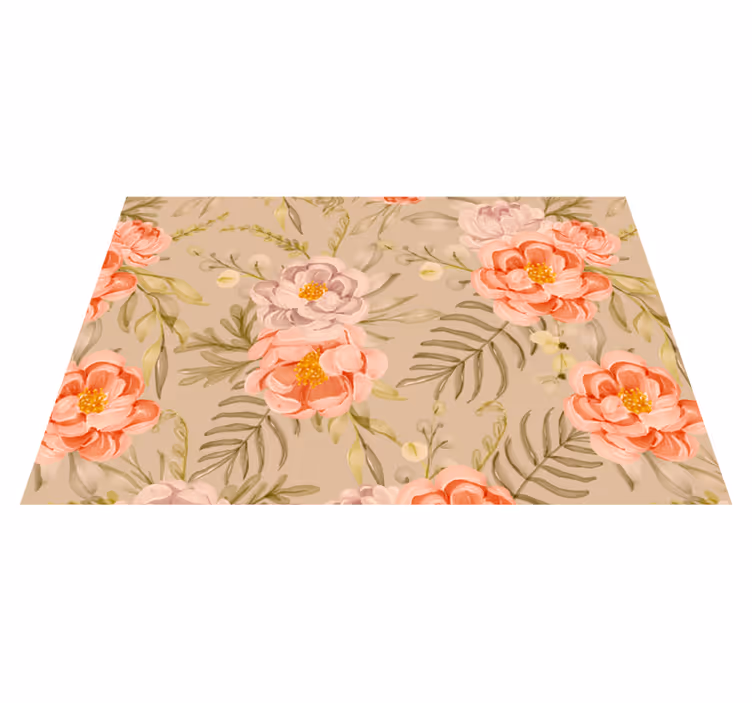 Vintage gamle blomster sett spisebrikke moderne - Tenstickers