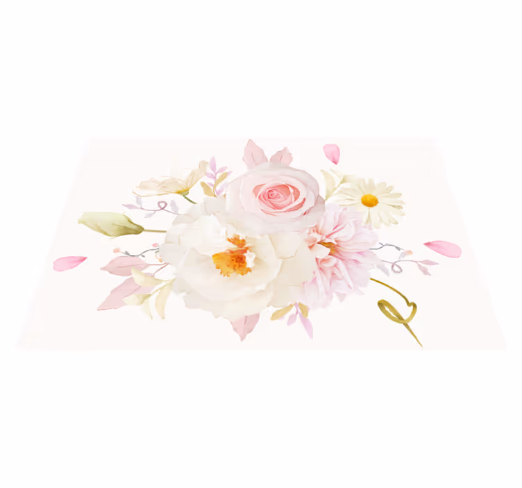 Spisebrikke original blomsterarrangement glede - Tenstickers