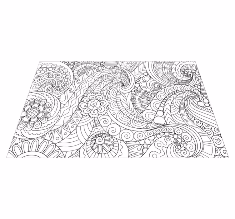 Mandala hvit spisebrikke elegant - Tenstickers