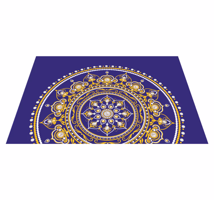Lilla og gull india mønster spisebrikke elegant - Tenstickers
