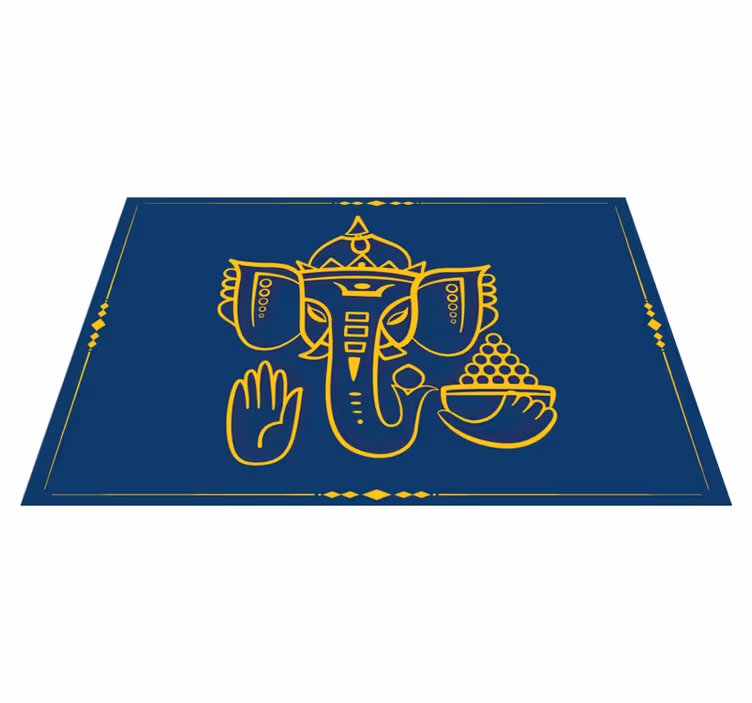 Blå indisk elefant spisebrikke elegant - Tenstickers