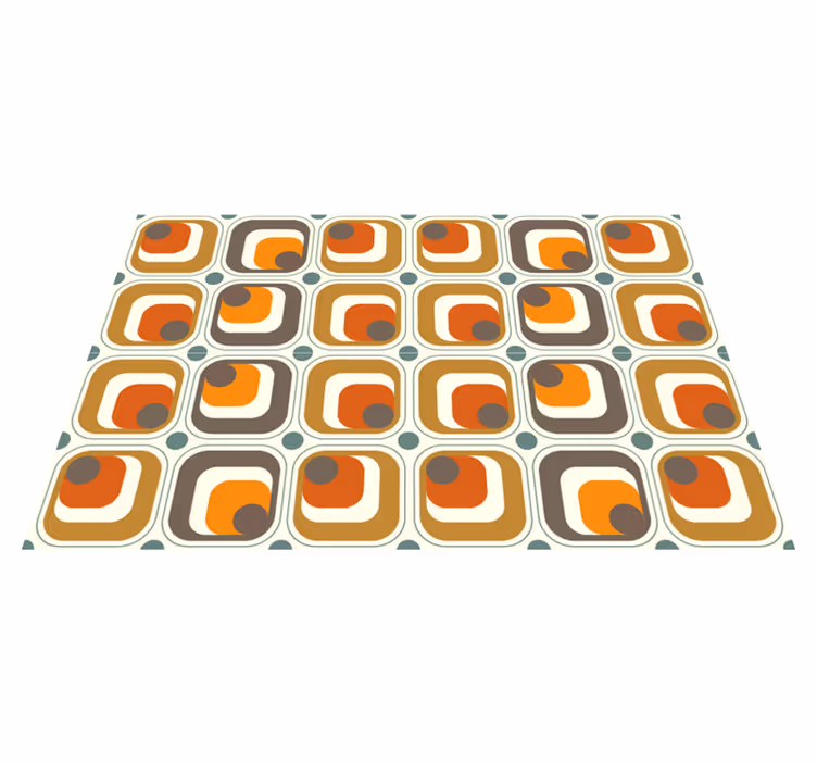 Retro firkanter mønster spisebrikke original - Tenstickers