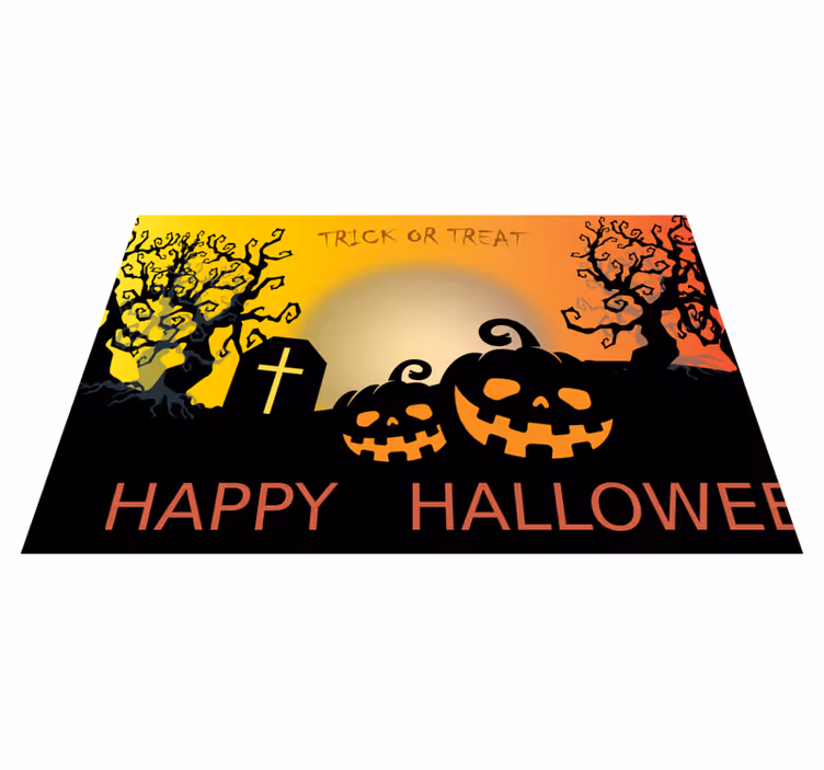 Gresskar kirkegård spisebrikke Halloween - Tenstickers